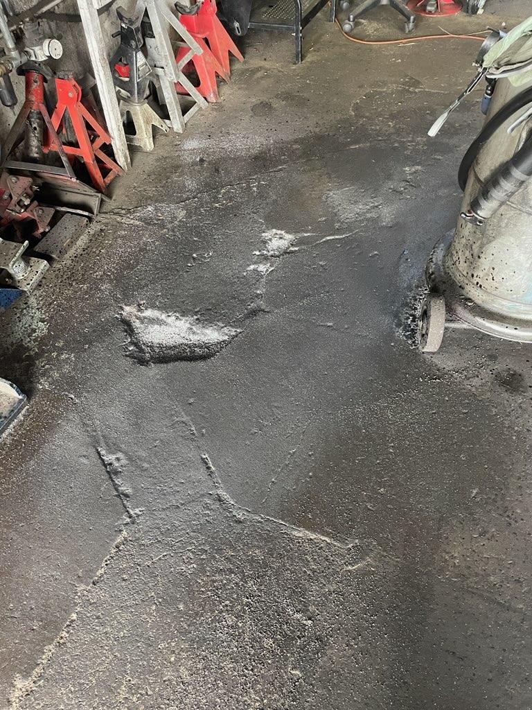 After After Greasweep ® easy cleanup of any oil spills or oil stains